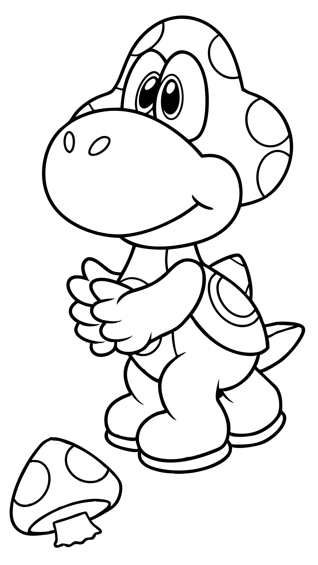 Páginas para colorear de Yoshi imprimibles